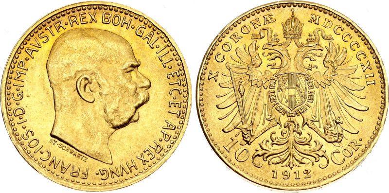 KM# 2816, N# 20870; Gold (0.900) 3.39 g.; Franz Joseph I; UNC