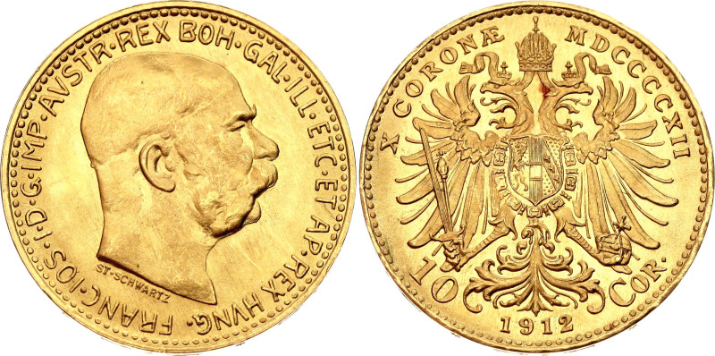 KM# 2816, N# 20870; Gold (0.900) 3.39 g.; Franz Joseph I; UNC
