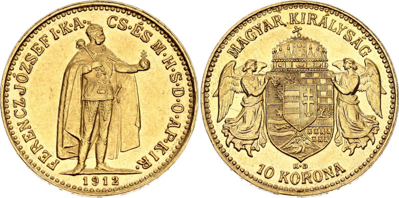 KM# 485, N# 10813; Gold (0.900) 3.38 g.; Franz Joseph I; AUNC/UNC