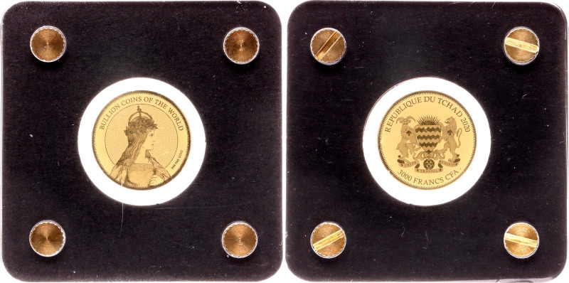 Gold (.999) 0.06 g.,16 mm.; Bullion Coins of the World; In original package