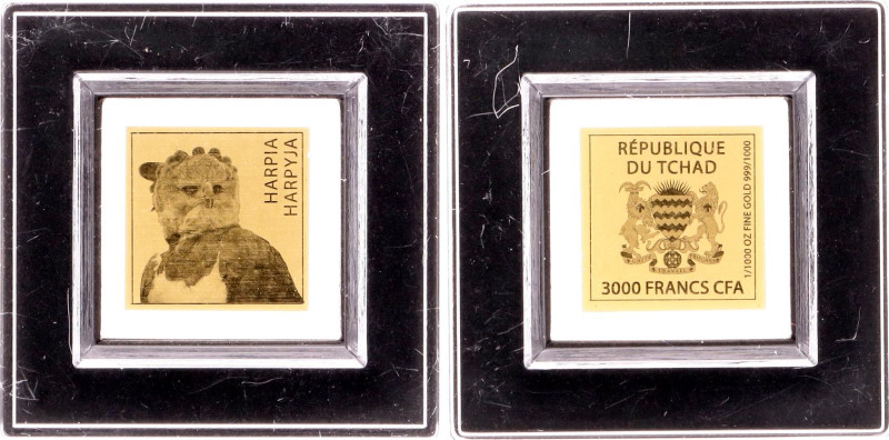 Gold (.999) 0.06 g.,16 mm.; Harpia Harpyja; In the original case; UNC