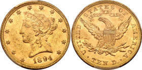 United States 10 Dollars 1894 PCGS MS61