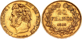 France 20 Francs 1845 W