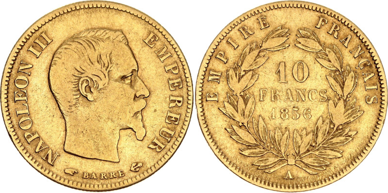F# 506, N# 356585; Gold (0.900) 3.23 g., 19 mm.; Napoleon III; Paris Mint; VF...