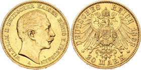 Germany - Empire Prussia 20 Mark 1893 A