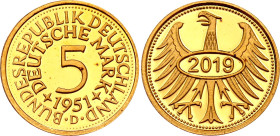 Germany - FRG 5 Deutsche Mark 1951 D (2019) Restrike