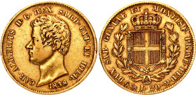 Italian States Sardinia 20 Lire 1838 P