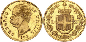 Italy 20 Lire 1882 R