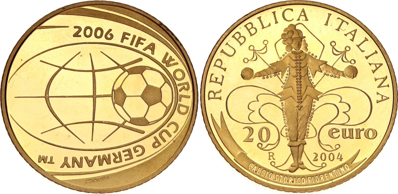 KM# 243, N# 111355; Gold (0.900) 6.45 g., 21 mm., Proof; FIFA World Cup 2006 - G...