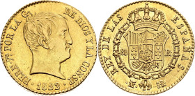 Spain 80 Reales 1822 M SR