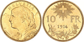 Switzerland 10 Francs 1914 B