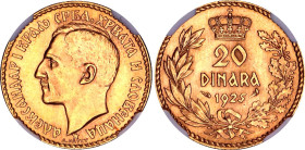Yugoslavia 20 Dinara 1925 NGC MS64