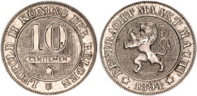 Belgium 10 Centimes 1894