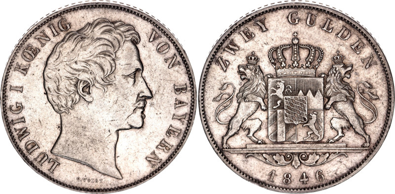 KM# 819, N# 23937; Silver; Ludwig I; XF+, toned