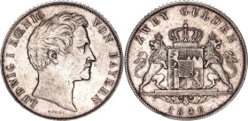 German States Bavaria 2 Gulden 1846