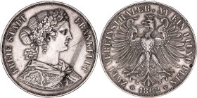 German States Frankfurt 2 Vereinsthaler / 3-1/2 Gulden 1862
