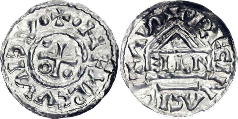 Hahn 22c2, N# 108582; Silver 1.82 g., 22.5 mm.; Henry II (Heinrich II) (955-976;...