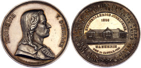 German States Saxe-Weimar-Eisenach Silver Medal "Friedrich von Schiller - 100th Birthday" 1859