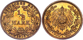 Germany - Empire 1/2 Mark 1916 A