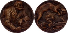 Germany - Empire Cast Bronze Medal "The Paris Gun (Kaiser Wilhelm Geschütz)" 1918