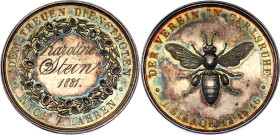 Germany - Empire Baden Karlsruhe Silver Medal "Karoline Stein" 1881 (ND)