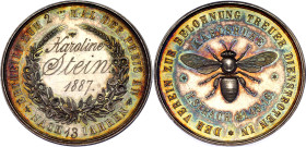 Germany - Empire Baden Karlsruhe Silver Medal "Karoline Stein" 1887 (ND)