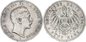 Germany - Empire Prussia 5 Mark 1894 A