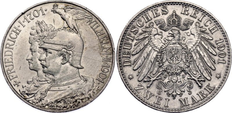 KM# 525, J. 105, N# 11321; Silver; Wilhelm II; 200th Anniversary of the Kingdom ...