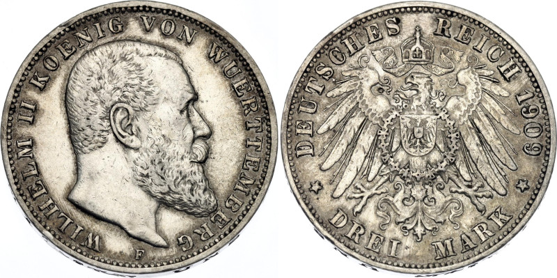 KM# 635, N# 10840; Silver; Wilhelm II; XF+