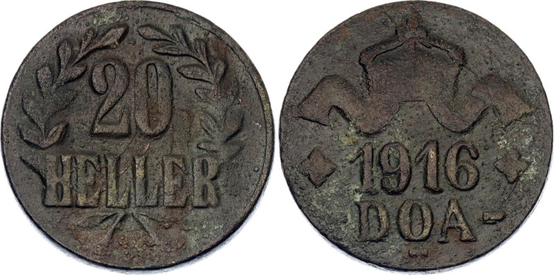 KM# 15, N# 11912; Type: Obverse A and reverse B; Brass; Wilhelm II; Tabora Emerg...