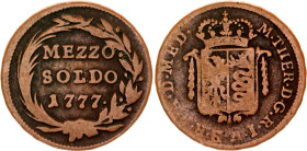 Italian States Milan 1/2 Soldo 1777