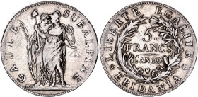 Italian States Piedmont 5 Francs 1802 L'AN 10
