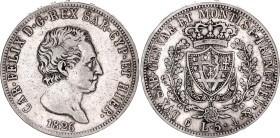 Italian States Sardinia 5 Lire 1826 P
