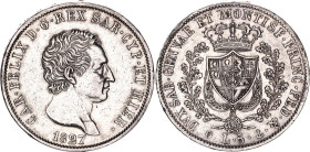 Italian States Sardinia 5 Lire 1827 P