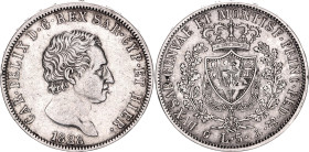 Italian States Sardinia 5 Lire 1828 P