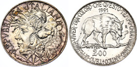 Italy 200 Lire 1991 R