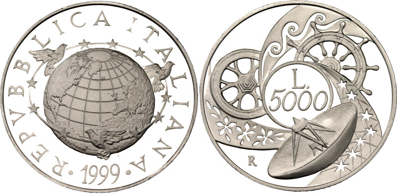 KM# 198, N# 52733; Silver., Proof; Towards 2000 (second issue) - The Earth; Mint...