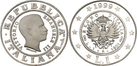 Italy Silver Medal with Motive of 1 Lire Coin 1999