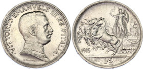 Italy 2 Lire 1915 R