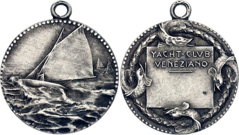 Silver 4.7 g., 20.8 mm.; Obv: 3 Yachts // Rev: YACHT-CLVB / VENEZIANO; XF with m...