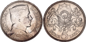 Latvia 5 Lati 1931