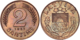 Latvia 2 Santimi 1937