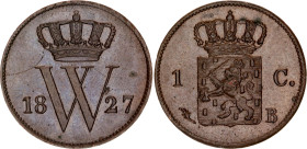 Netherlands 1 Cent 1827 B