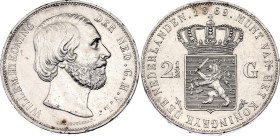 Netherlands 2-1/2 Gulden 1869