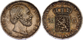 Netherlands 2-1/2 Gulden 1872