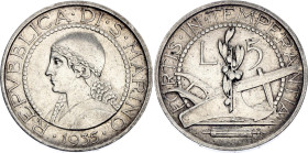 San Marino 5 Lire 1935 R