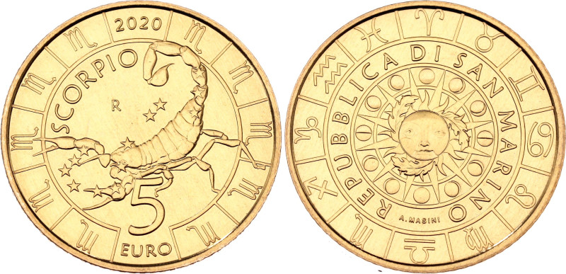 KM# 592, N# 236604; Aluminium bronze; Signs of the Zodiac - Scorpio; Mintage: 16...