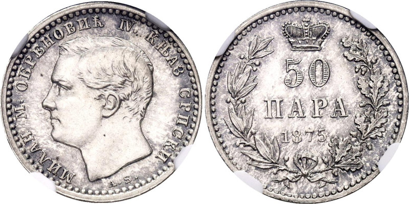 KM# 4, N# 18046; Silver; Milan Obrenović IV