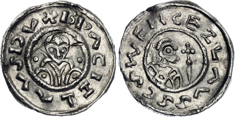 Cach# 322; Silver ; Bretislaus I; Prague Mint.; UNC, bent