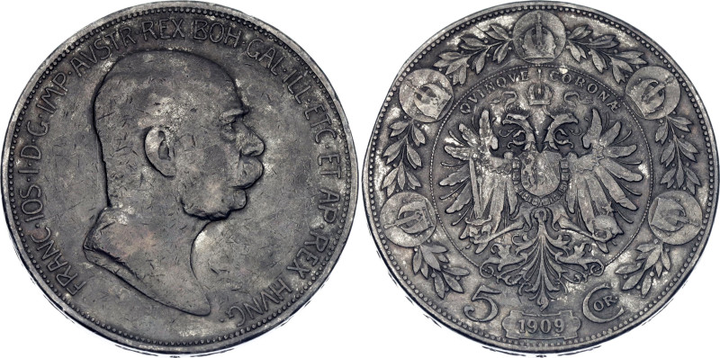 KM# 2813, N# 12315; Silver; Franz Joseph I; XF, toned, unmounted